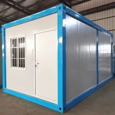 Maison de conteneurs de structure en acier de design moderne pour une maison de vie préfabriquée de couleur personnalisée