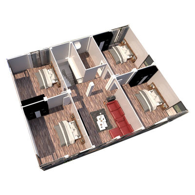 Villa démontable Container de design moderne maisons de luxe de 40 pieds maison de bureaux