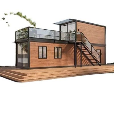 Conception contemporaine Conception en acier maison de conteneur pliable préfabriquée portable