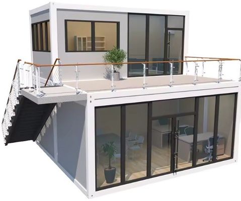 Maison préfabriquée à plusieurs étages en couleur personnalisée