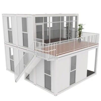 Maison de conteneurs à graisse moderne pour la vie préfabriquée portable